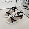 Fashion 2025 New Women Summer Sandals Women Shoes Bohemia Beach Flat Casual Sandals Leisure Female Women Slip On Sandalias