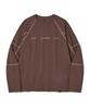 WELTER EXPERIMENT Contrast Wonder Long Sleeve T-Shirt Brown