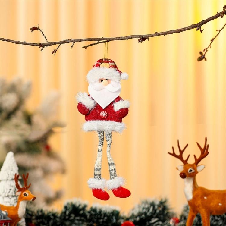 Long Leg Santa/Snowman/Deer/Bear Holiday Hanging Decoration Adjustable Rope Christmas Tree Ornament For Home