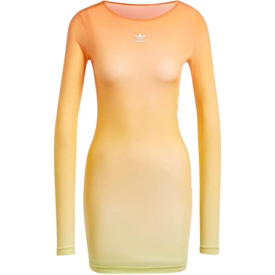 Adidas Originals Long Sleeved Dress Women s Orange JF8266 M
