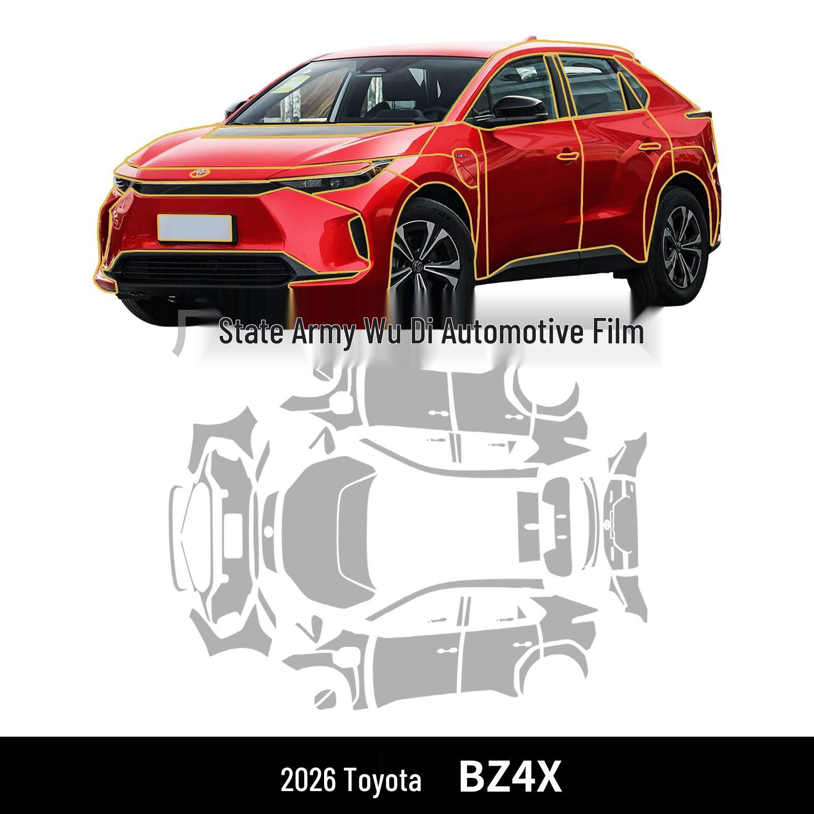 

2025-2026 Toyota BZ4X TPU Matte Car Film: Scratch-Resistant, Pre-Cut, Self-Healing TPU 7.5MIL Gloss Paint Film