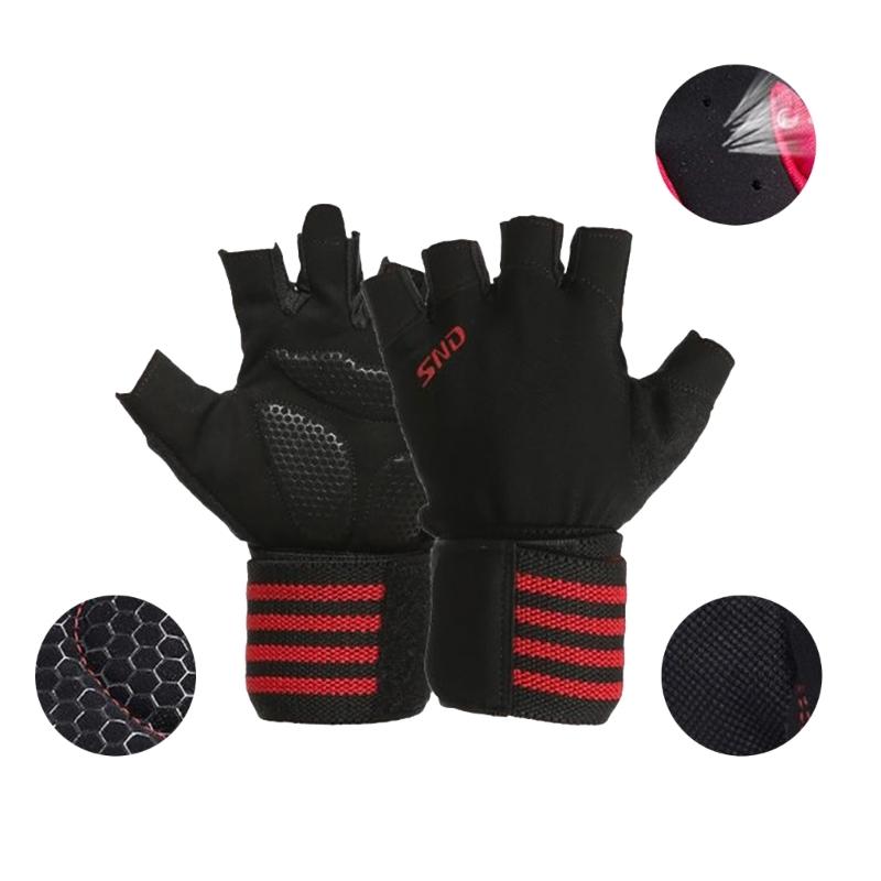 Gym Gloves Weight Lifting Training Gloves Men Women with Wrist Straps Support, Padded Full Palm Protections, Breathable