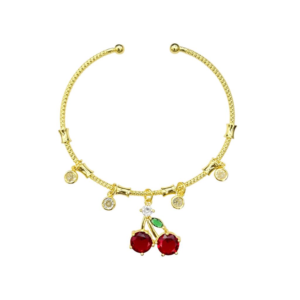 Tree of Life & Butterfly Zircon Bangle - Elegant Retro Jewelry