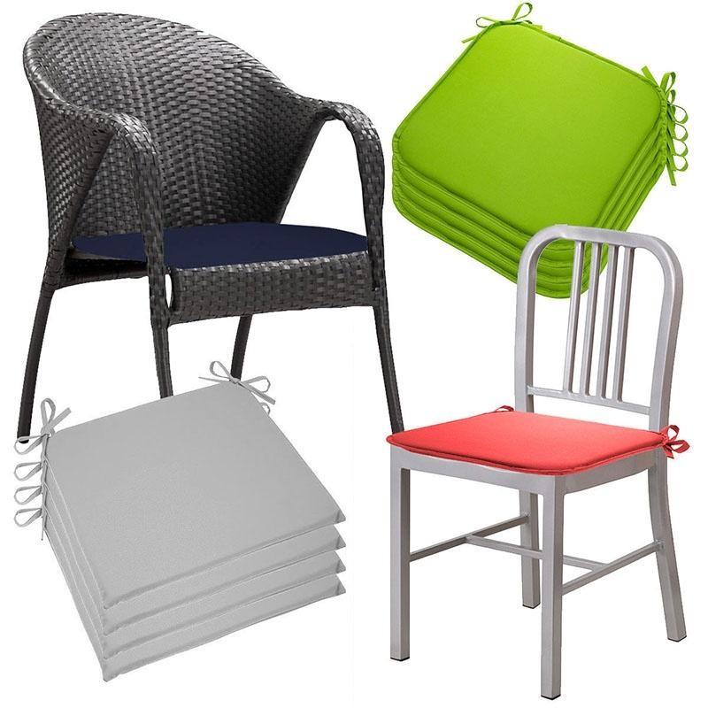 Stylish Foam Chair Cushion In Solid Color For Dining Room And Office Use Featuring Multiple Color Options Like Deep Red And Sky Blue