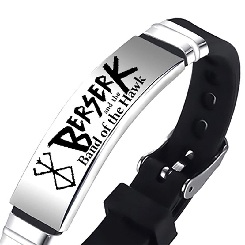 Anime Berserk Symbol Stainless Steel Bracelet Sword Adjustable Wristband Jewelry