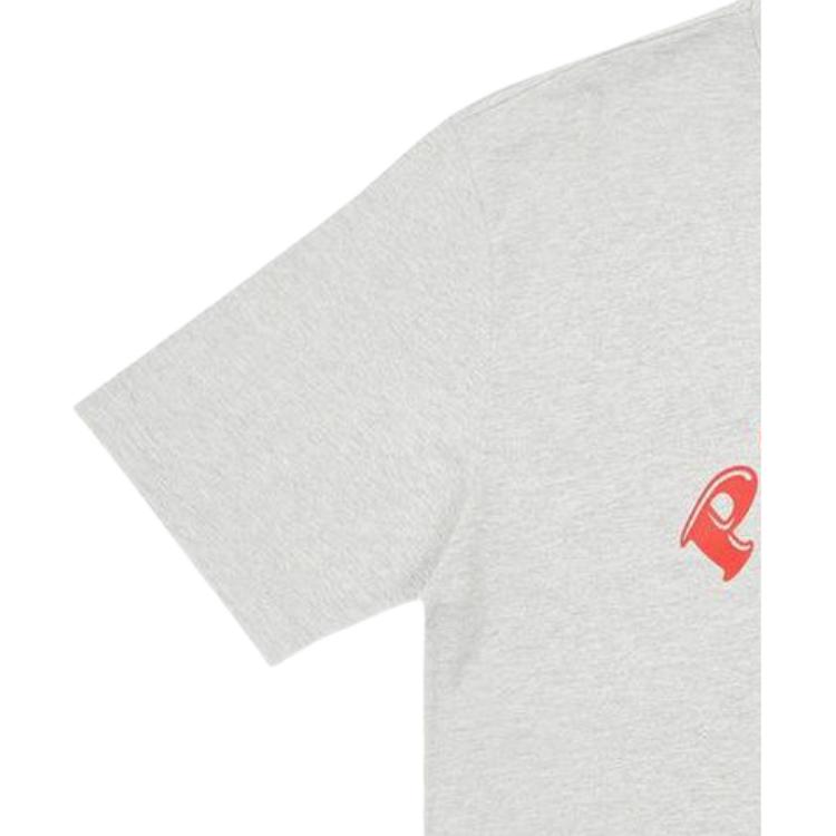 Palace Fruchtiger Buchstaben-Print Rundhals Kurzarm T-Shirt Unisex Oberteile Grau-meliert P22TS038