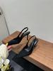 Women's Silver Pointed Toe Spring French Style Elegant Feminine Sandals - Perfect for Daily Wear