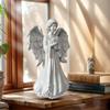 A Nordic-Style Pure White Guardian Angel Statue with a Bouquet Design, a Healing Ornament for Home Decoration, the First Choice for Gift-Giving and Cr