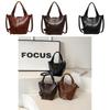 Chic High-end Bucket Handbag For Women In Black And Brown Perfect For Daily Use