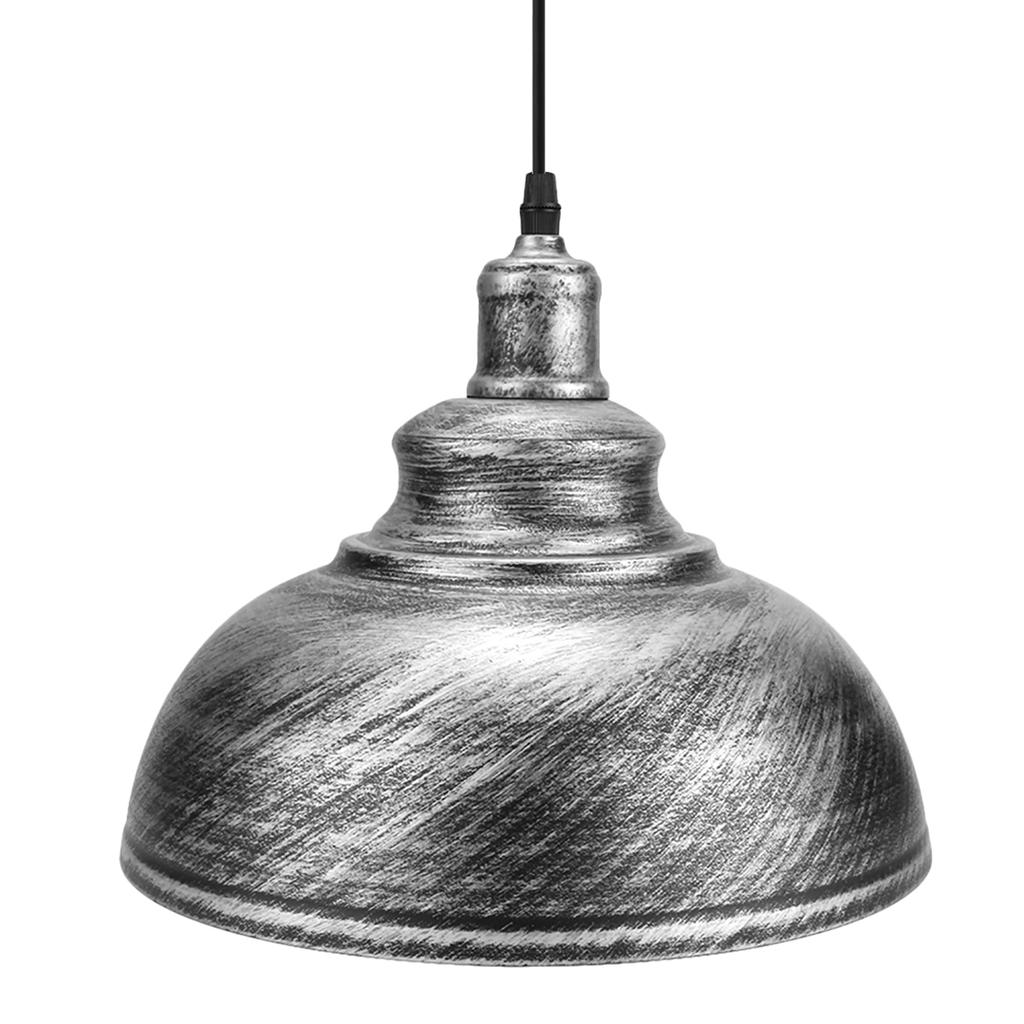 Modern Style Industrial Pot Cover Pendant Lamp for Dinning Room Study Ceiling Light Decorations30cm Diameter Silver
