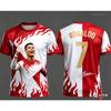 Letni Ronaldo Drukowany Design 3D Strój Dziecięcy Koszulka Piłkarska T-shirt. Luźne i wygodne, odpowiednie do noszenia na co dzień