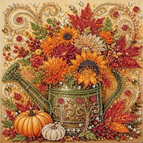 Halloween DIY Malowanie Diamentami Samoprzylepny Kreskówkowy Dynia Malowanie Perłami Styl Ins Dekoracja Sypialni Obraz