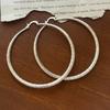 Xiaomi 925 Sterling Silver Vintage Earrings For Women Trendy Simple Big Round 70mm Earring Jewelry Prevent Allergy Party Accessories