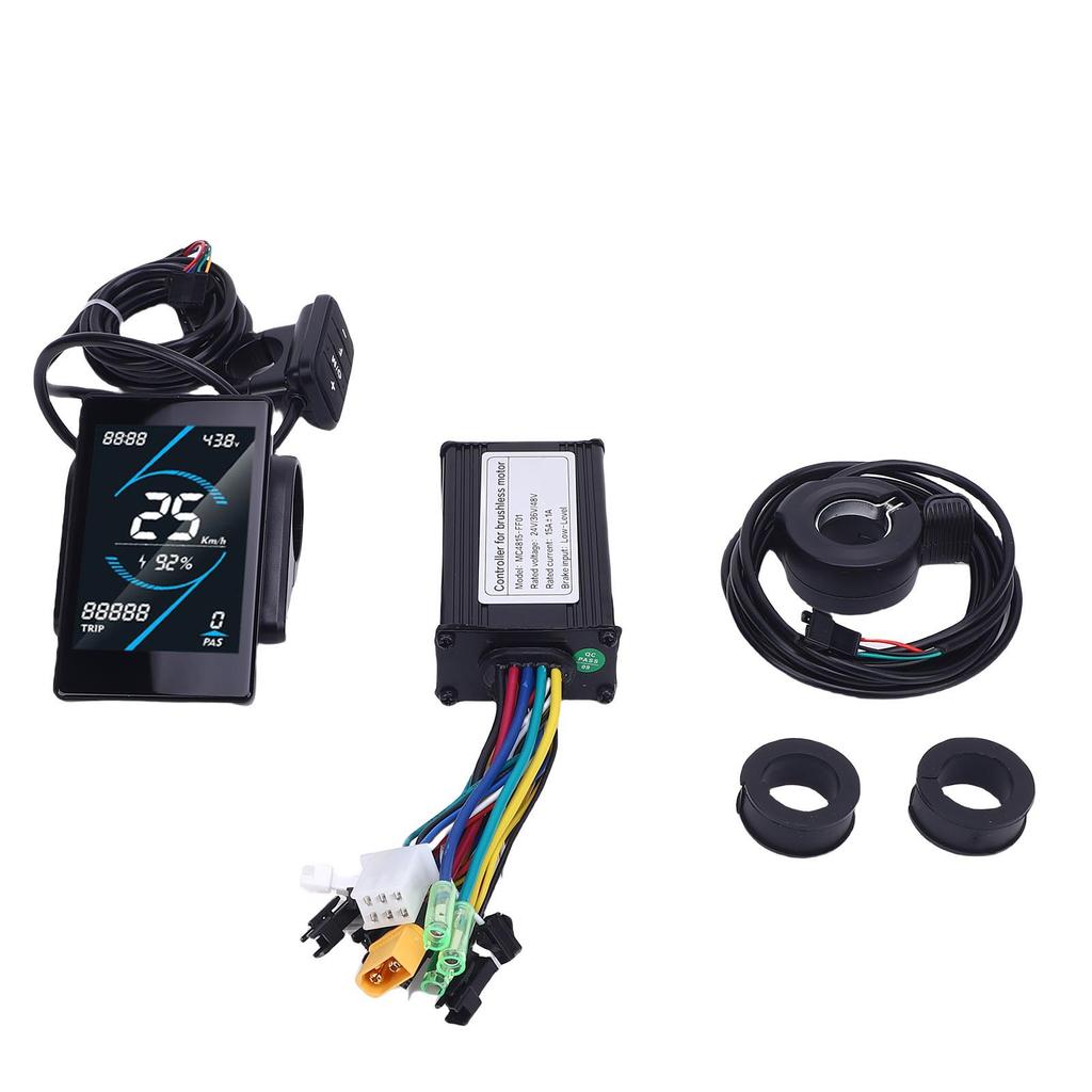 Electric Bike Controller Kit 15A 3 Mode Sine Controller T5S LCD Display Panel 130X Thumb Throttle Fo