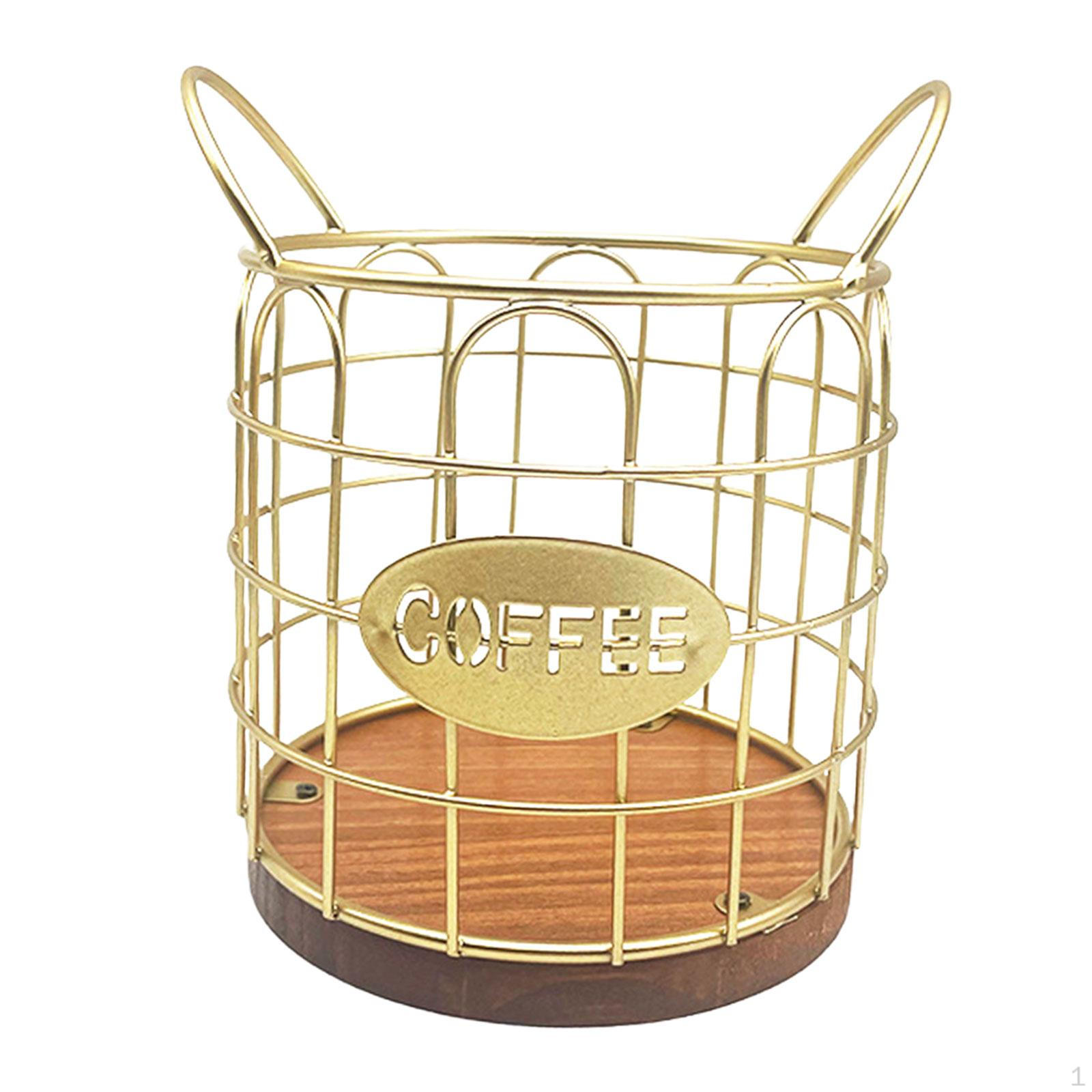 

Держатель для капсул для кофе, корзина для хранения, органайзер для кухни S золотой