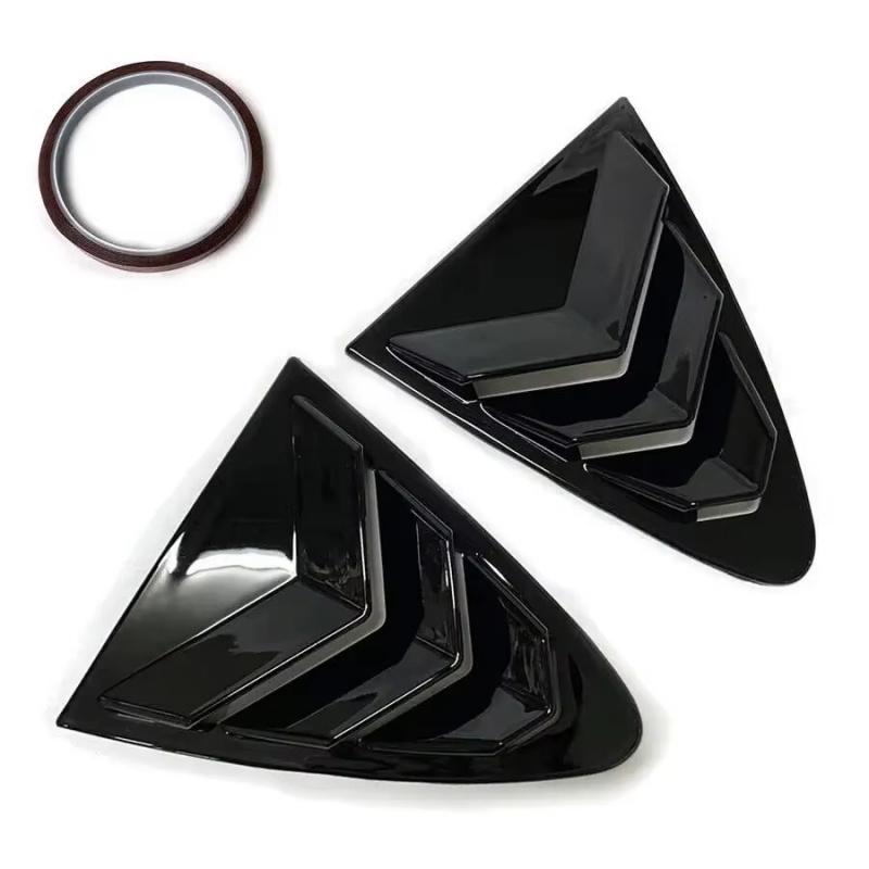 For Chevrolet Cruze 2009-2017 Car Rear Louver Window Side Shutter Cover Trim Sticker Vent Scoop ABS Carbon Fiber ABS