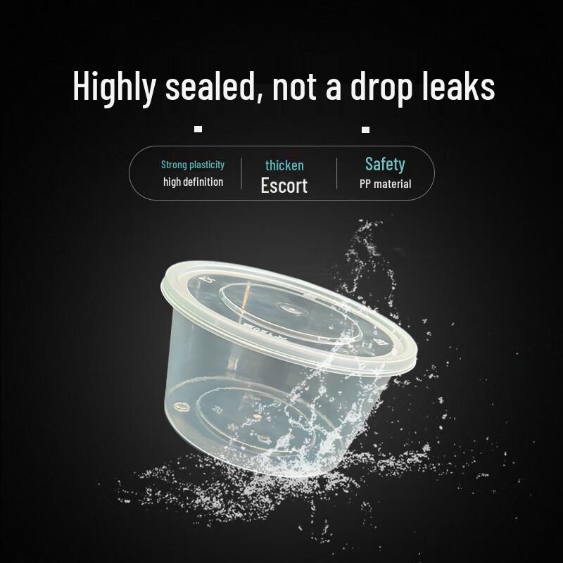 Disposable Round Food Containers with Lids, 450ml (450 Sets)