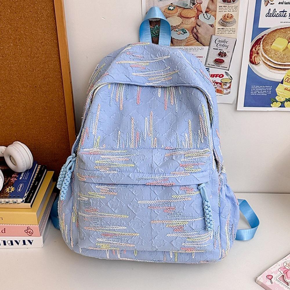 Simple Large Capacity Backpack Nylon Ultra-light Bookbags Shoulder Bag