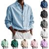 Men's Casual And Fashionable Long-sleeved Lapel Button-down Shirt