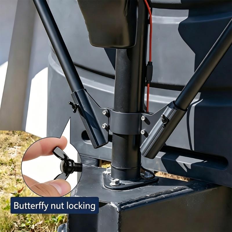 Double Sided Trailer Flag Bracket Using Aircraft Grade Aluminum And Tool Free Assembly For 1 Inch Posts