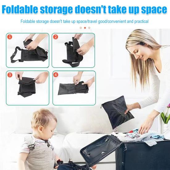 Kids Airplane Travel Footrest Extender Pad Foldable Flight Bed with Anti-Slip Support Seat Extension Pad for Children