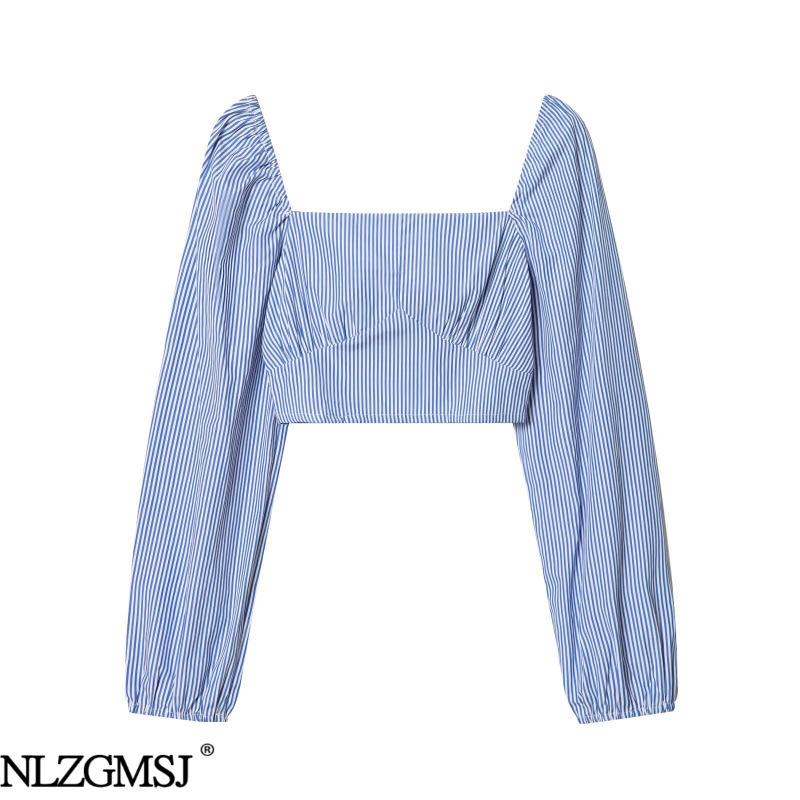 Spring 2026 European & American Style Striped Long-Sleeve Top Small