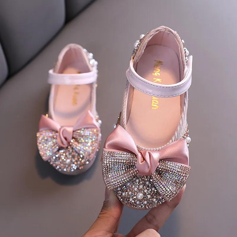 

Fashion Children s Sandals Spring Summer Shining Flowers Sweet Girl Princess Shoes Dance Performance Kids Sandals 36
