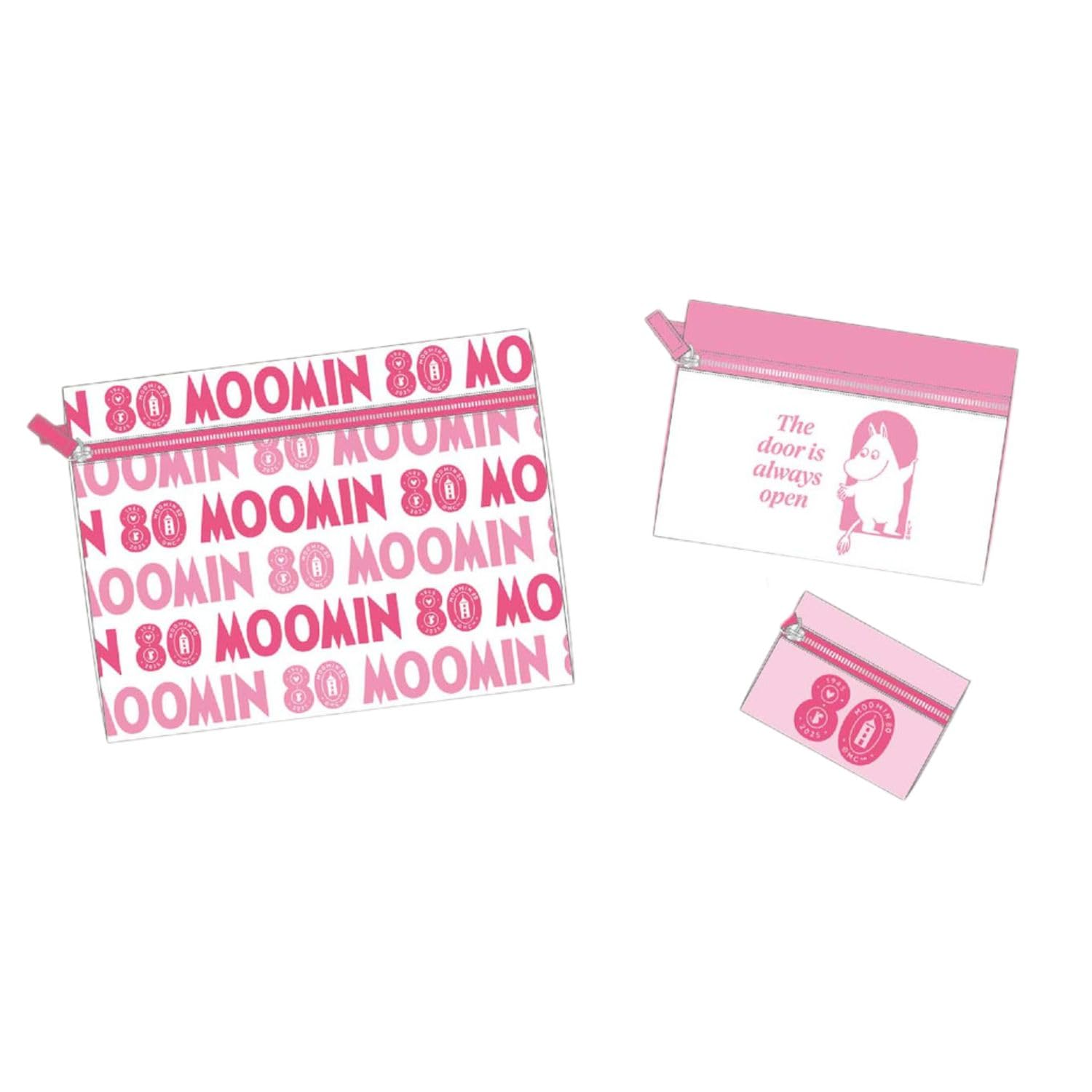 

Marimo Craft Moomin Triple Pouch 80th Anniversary Pink W270 x H210mm W190 x H140mm W110 x H80mm [L] [M] [S] MOM-766 розовый