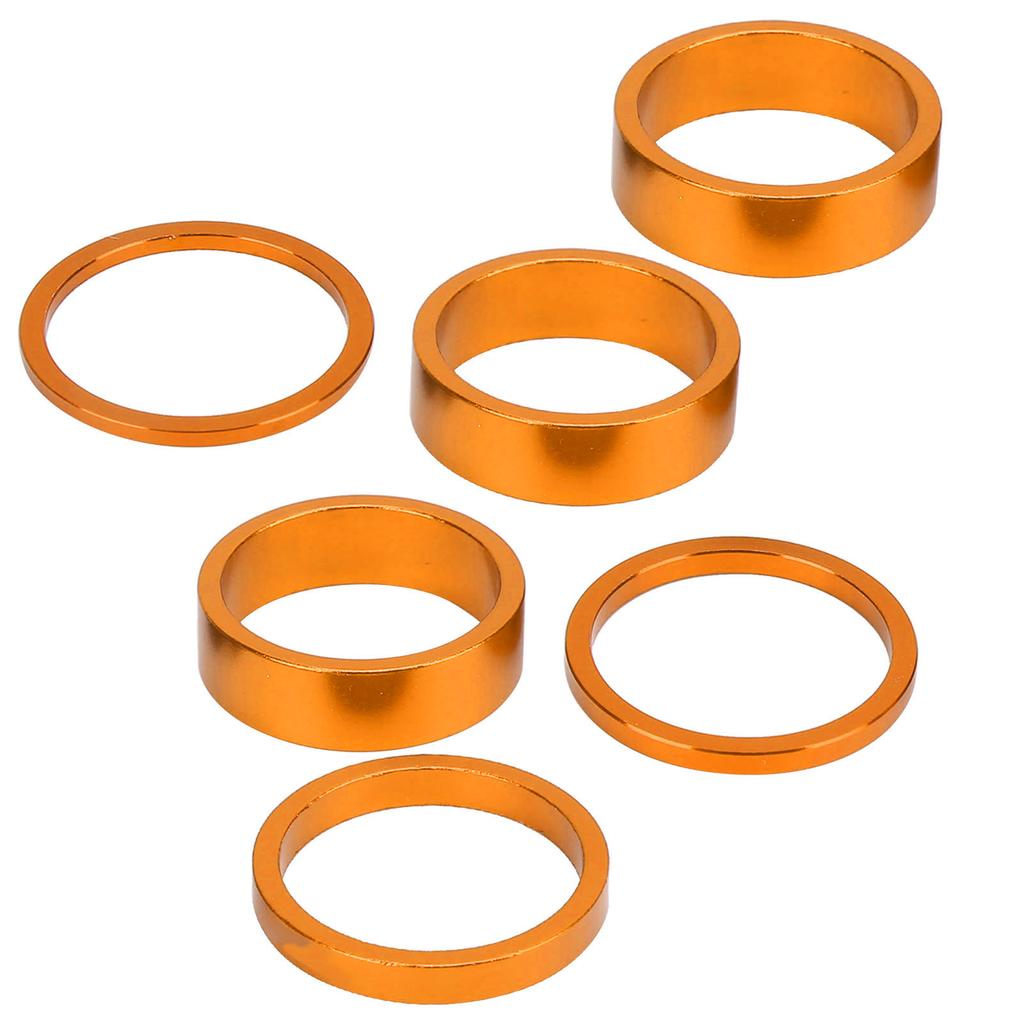 6Pcs Headset Spacer Aluminium Alloy Bike Handlebar Stem Spacers for Mountain Bike
