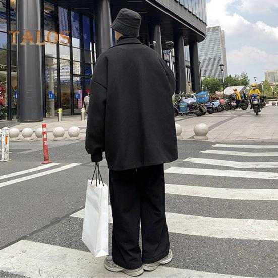 Мужское шерстяное пальто с лацканами — фото 6