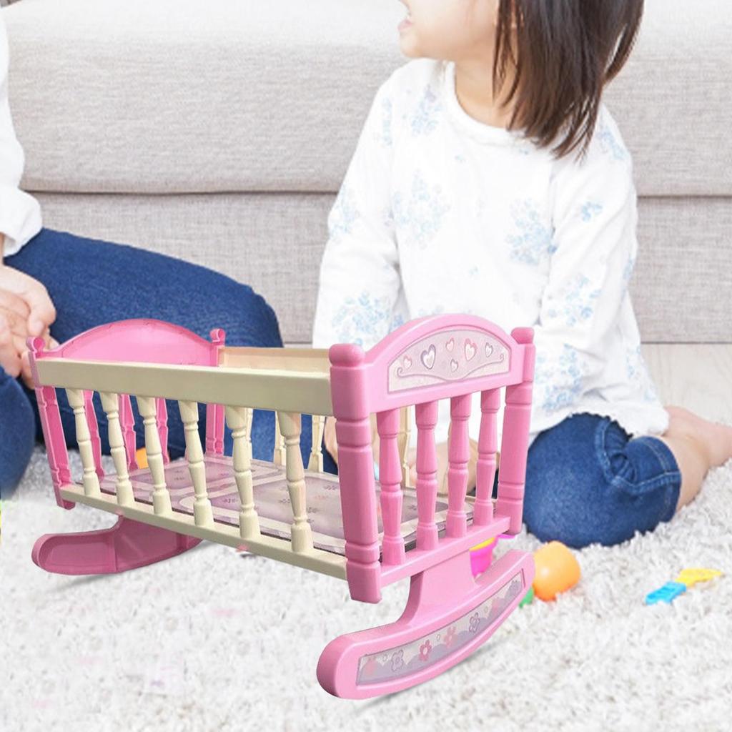 Miniature Shaking Bed Interactive Toys Multipurpose DIY Project Dollhouse Furniture for Parties Play