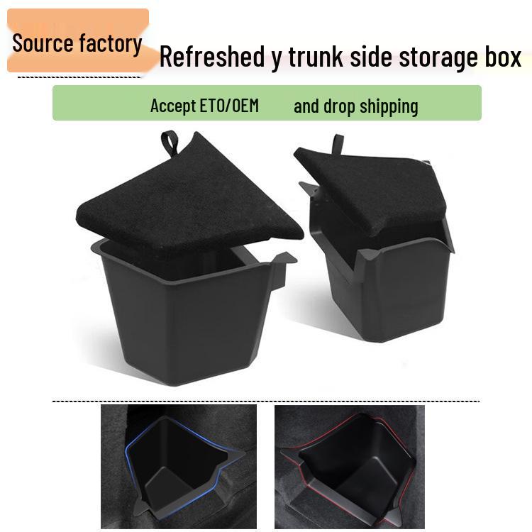 Tesla Model Y/3 Trunk Side Pocket Storage Box - Interior Modification Accessory