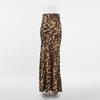 Retro Leopard Print Classic Mid-Waist Fishtail Skirt - European/American Style