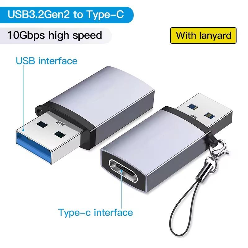 USB 3.2 OTG Adapter USB C To USB 3.2 Gen2 Adapter for Samsung Macbook Laptops Card Reader 10Gbps USB3.0 To Type C OTG Connector