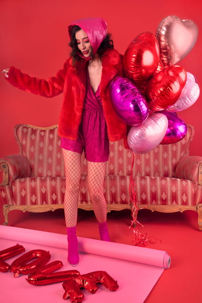 Partydeco Balon Foliowy Serce 45Cm Jasny Roz
