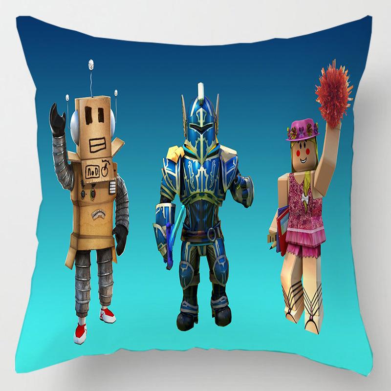 Game Roblox Cushion Pillow Hugging Pillow Case Roblox Anime Game Character Cartoon Printing Waist Pillow Cover Birthday Gifts