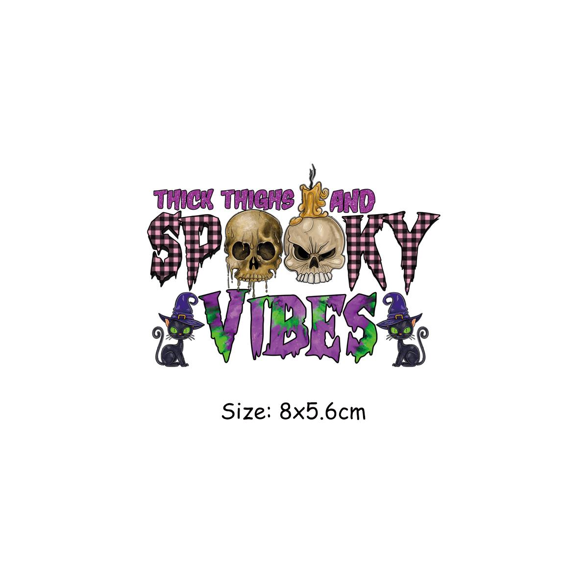 

Термозаплаты для одежды Spooky Cat, аксессуары «сделай сам», одежда, аппликация, термоклейкая передача, художественные ремесла, гладильная моющаяся нашивка