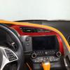 Red Soft Carbon Fiber Dashboard Air Vent Cover Trim For Corvette C7 2014-