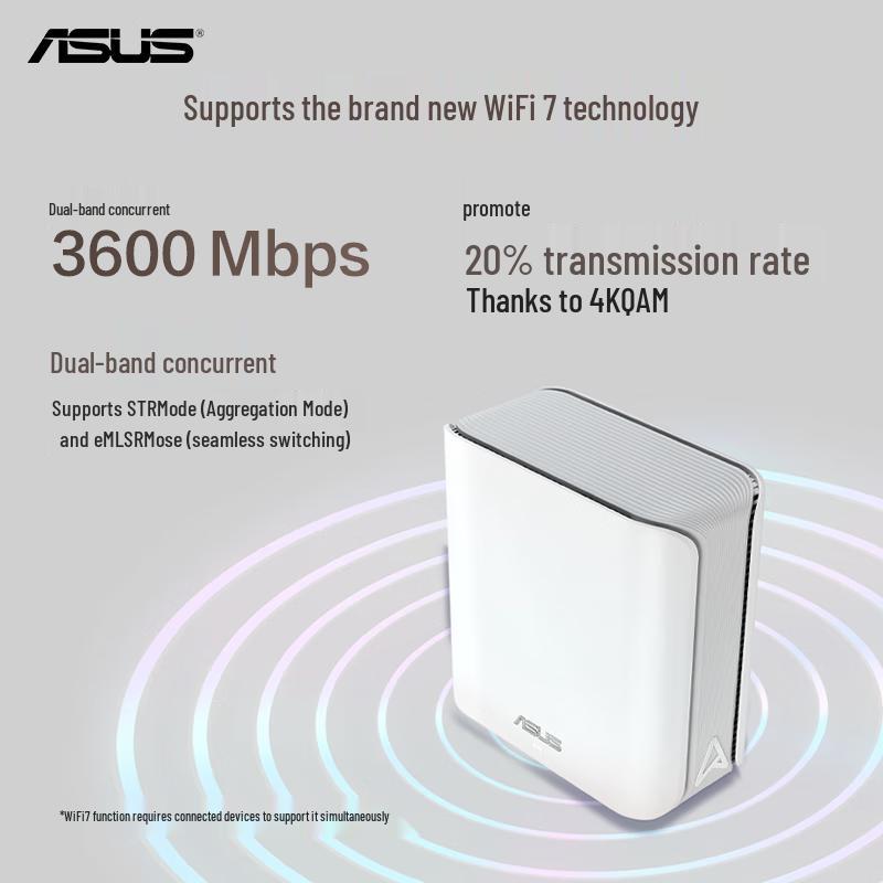 ASUS ZenWiFi Cube BD4 WiFi 7 Mesh Router System (CN version)