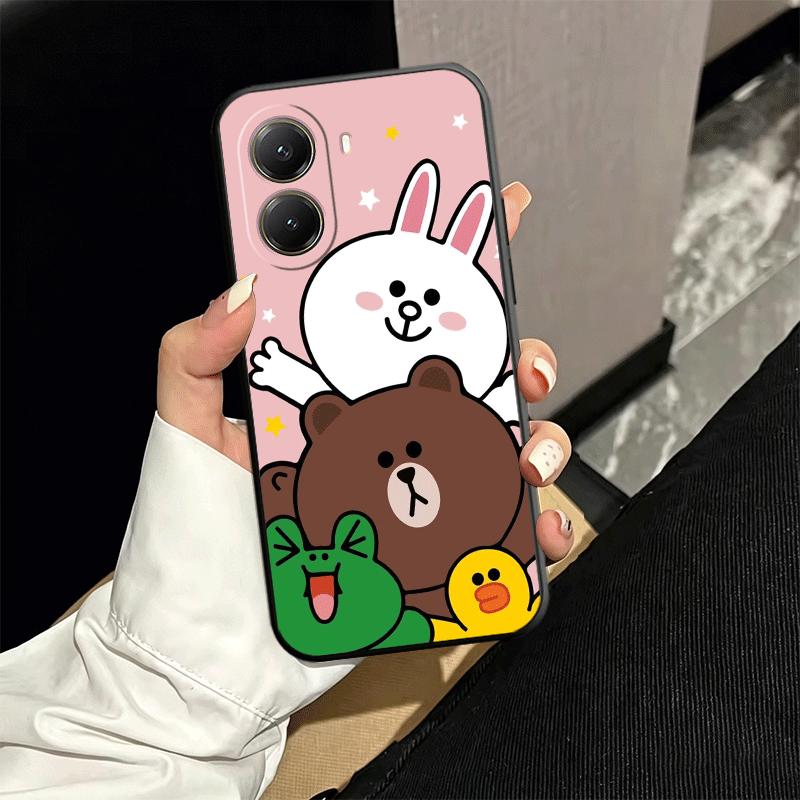 Cartoon Bear B-Browns C-Conys Soft Phone Case for Xiaomi Poco X5 X6 X7 X8 Pro Max X3 F7 F8 Ultra M8 M7 M6 M5 Redmi 15 15C 14C 13
