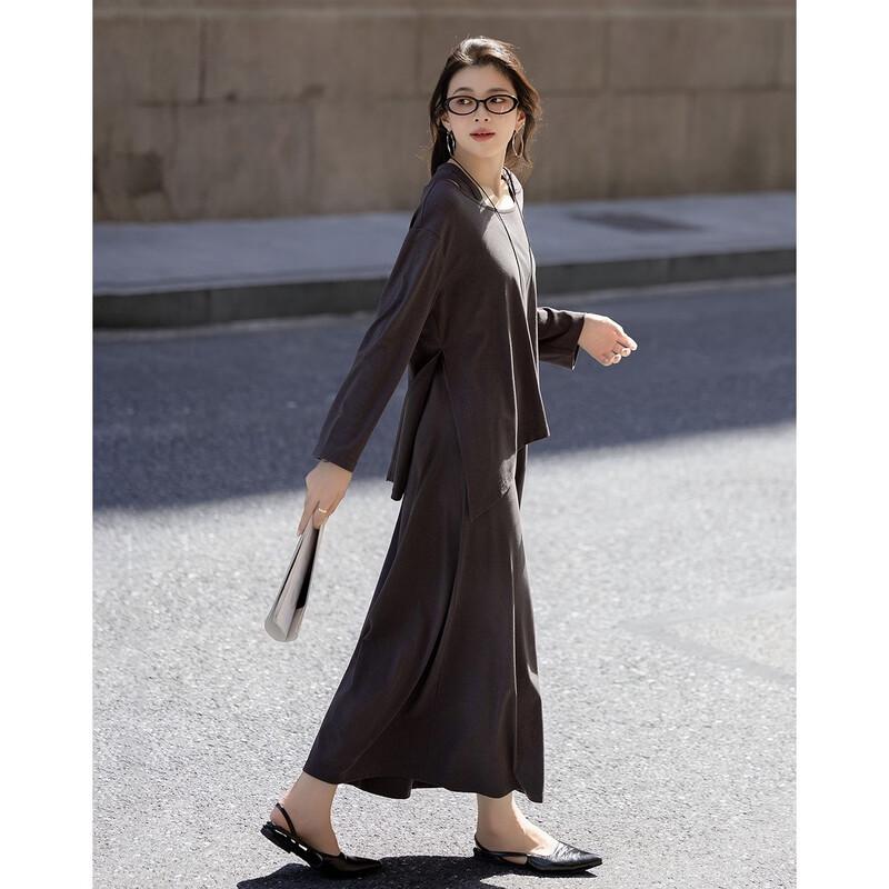 Demana Gentle Cloud Cotton Irregular Hem Top & Strap Dress Set