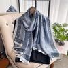 New 180X85CM Satin Shawls Autumn Colour Print Bandanna Korean Style Dustproof Silk Scarves Popular Sunscreen Beach Towel foulard