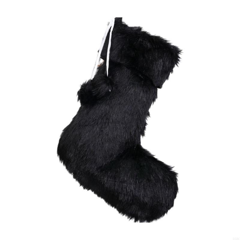 Faux Furs Holiday Hanging Sock Elegant Designs Fireplaces Mantels Decorative