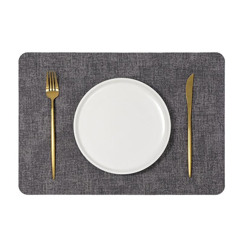 Retro PU Leather Placemats Waterproof OilProof Easy Clean Nordic Style Table Mats for Dinner Parties