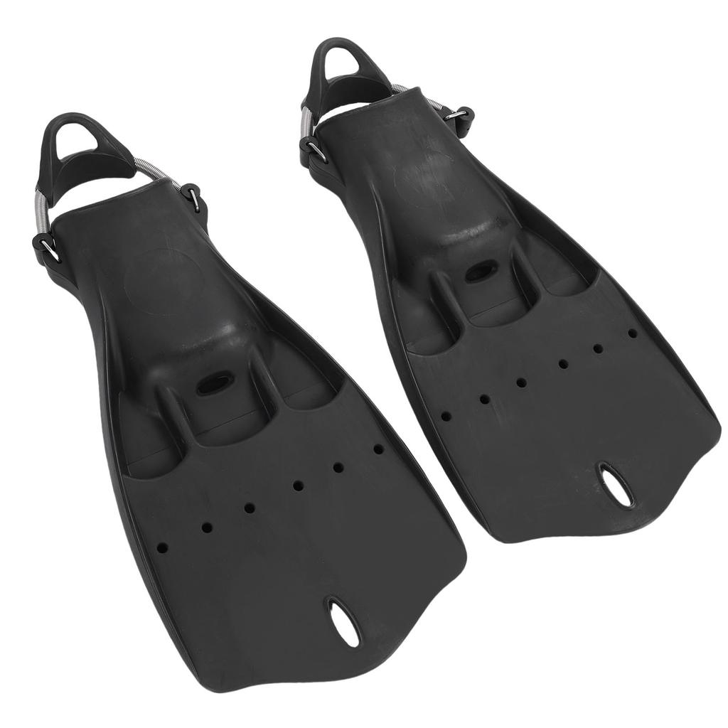 2pcs Scuba Diving Fins with Adjustable Spring Buckles Straps Rubber Jet Snorkeling Flippers for Swim