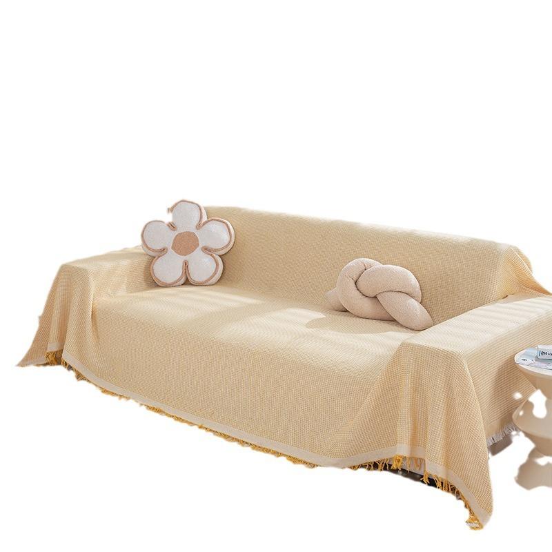 Ins Wind Cotton Yarn Double-sided Sofa Towel Four-season Universal Sofa Cover 2025 New Sofa Towel Full Cover One Piece