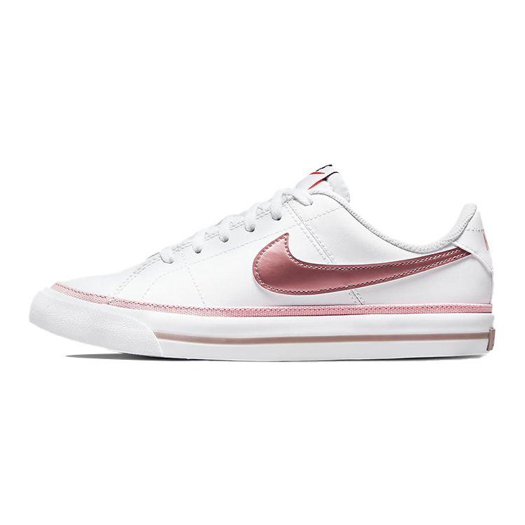Nike Court Legacy GS Kids White Light Violet Ore Pink Glaze Casual Sneakers DA5380-110 39