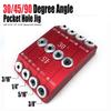 30 45 90 Degree Angle 4 Drill Hole Guide Jig Portable Cable Railing Lag Screw Drilling Templates Block for Angled