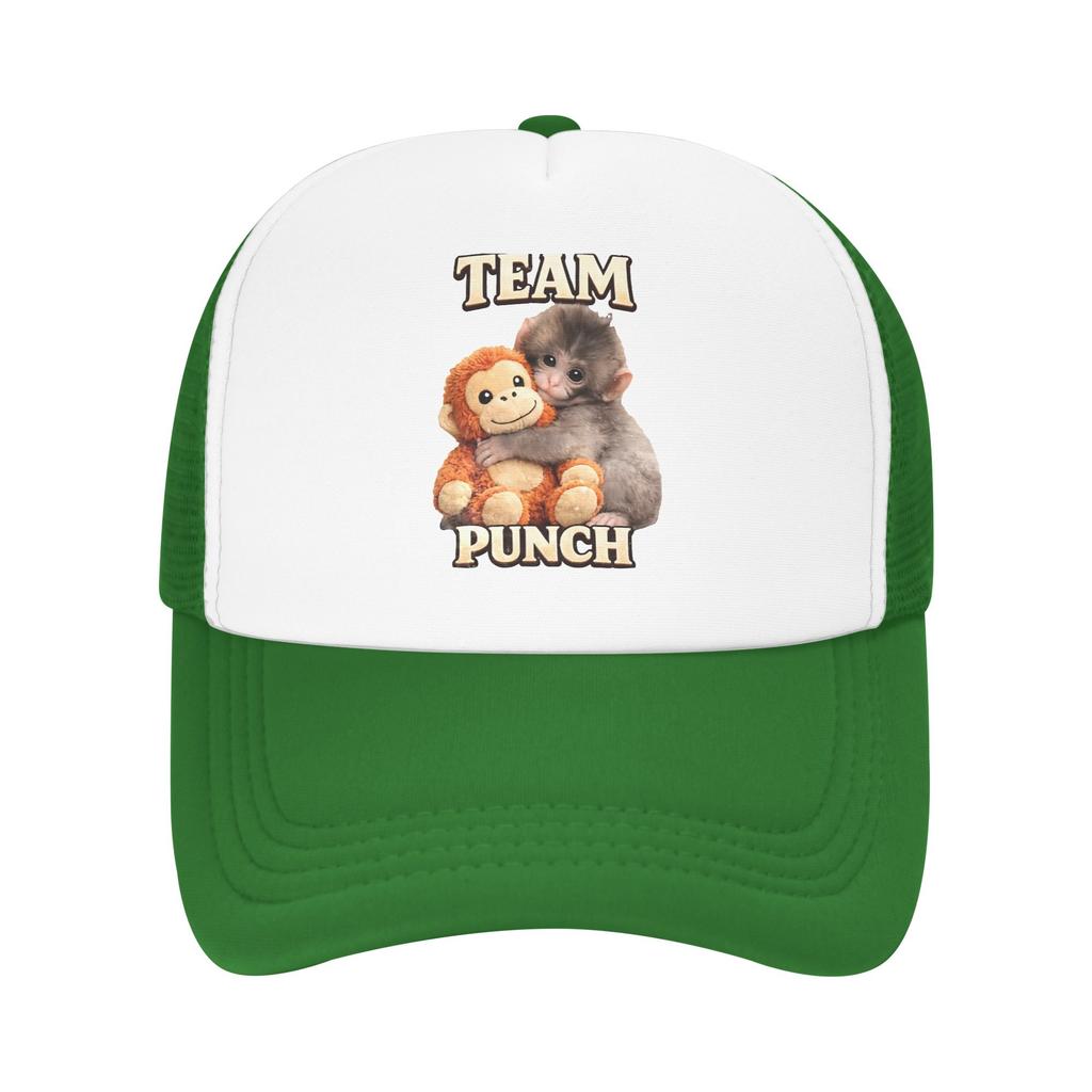 Punch Monkey Lustiges Tier Sonnenhüte y2k Cool Unisex Erwachsenen Netz Truckerhut Heißer Verkauf Benutzerdefiniertes Logo Kpop Rock Baseballkappe Geschenkidee