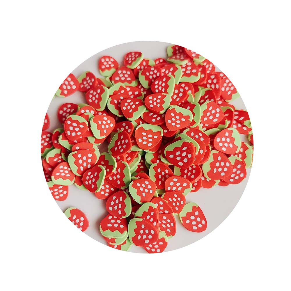 Slime Accessories Polymer Clay Fruit Slices  Strawberry Sprinkles Nail DIY Art Decor Scrapbooking Handwork Slime Filling